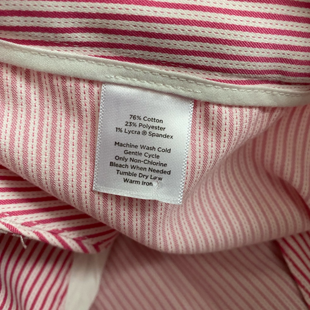 Talbots Signature Pink Striped Ankle Pants Size 4 - Picture 5 of 7
